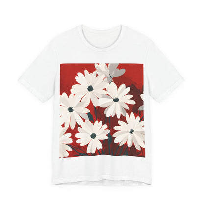 No.87 Floral Fine Art T-Shirt, Premium Quality Tee with YOUR Personalized Quote on Back