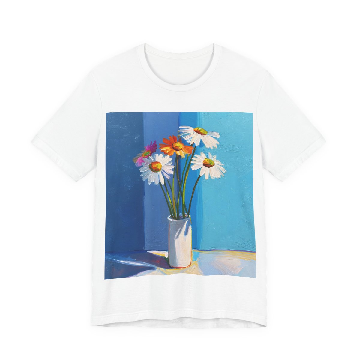 No.74 Floral Fine Art T-Shirt, Premium Quality Tee with YOUR Personalized Quote on Back