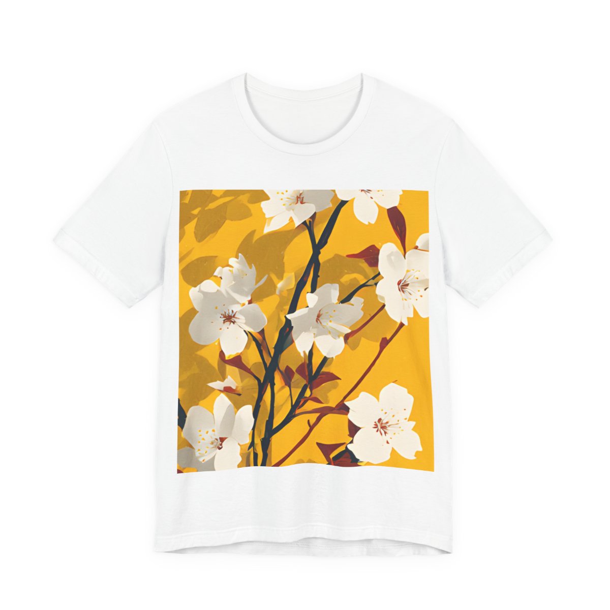 No.88 Floral Fine Art T-Shirt, Premium Quality Tee with YOUR Personalized Quote on Back