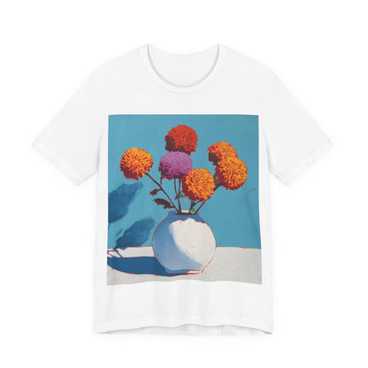 No.71 November Chrysanthemums Birth Flower T-Shirt – Premium Fine Art Tee with YOUR Personalized Quote on Back