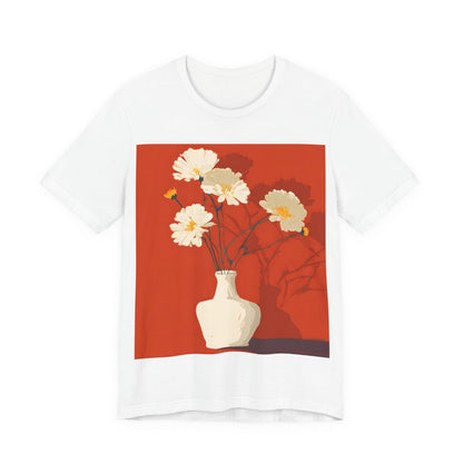 No.76 Floral Fine Art T-Shirt, Premium Quality Tee with YOUR Personalized Quote on Back