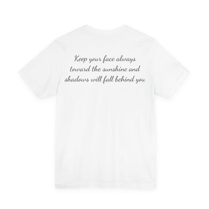 No.88 Floral Fine Art T-Shirt, Premium Quality Tee with YOUR Personalized Quote on Back