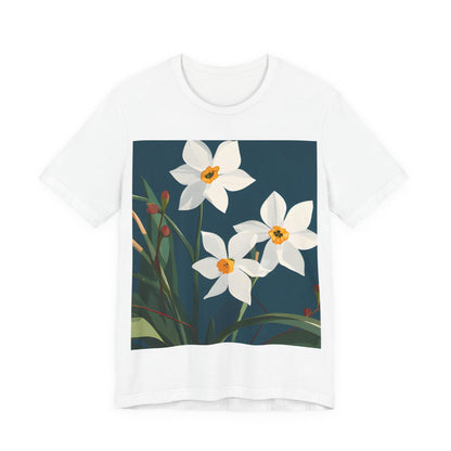 No.90 Floral Fine Art T-Shirt, Premium Quality Tee with YOUR Personalized Quote on Back