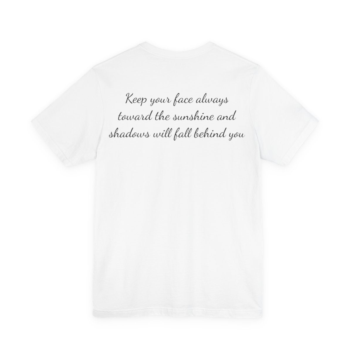 No.89 Floral Fine Art T-Shirt, Premium Quality Tee with YOUR Personalized Quote on Back