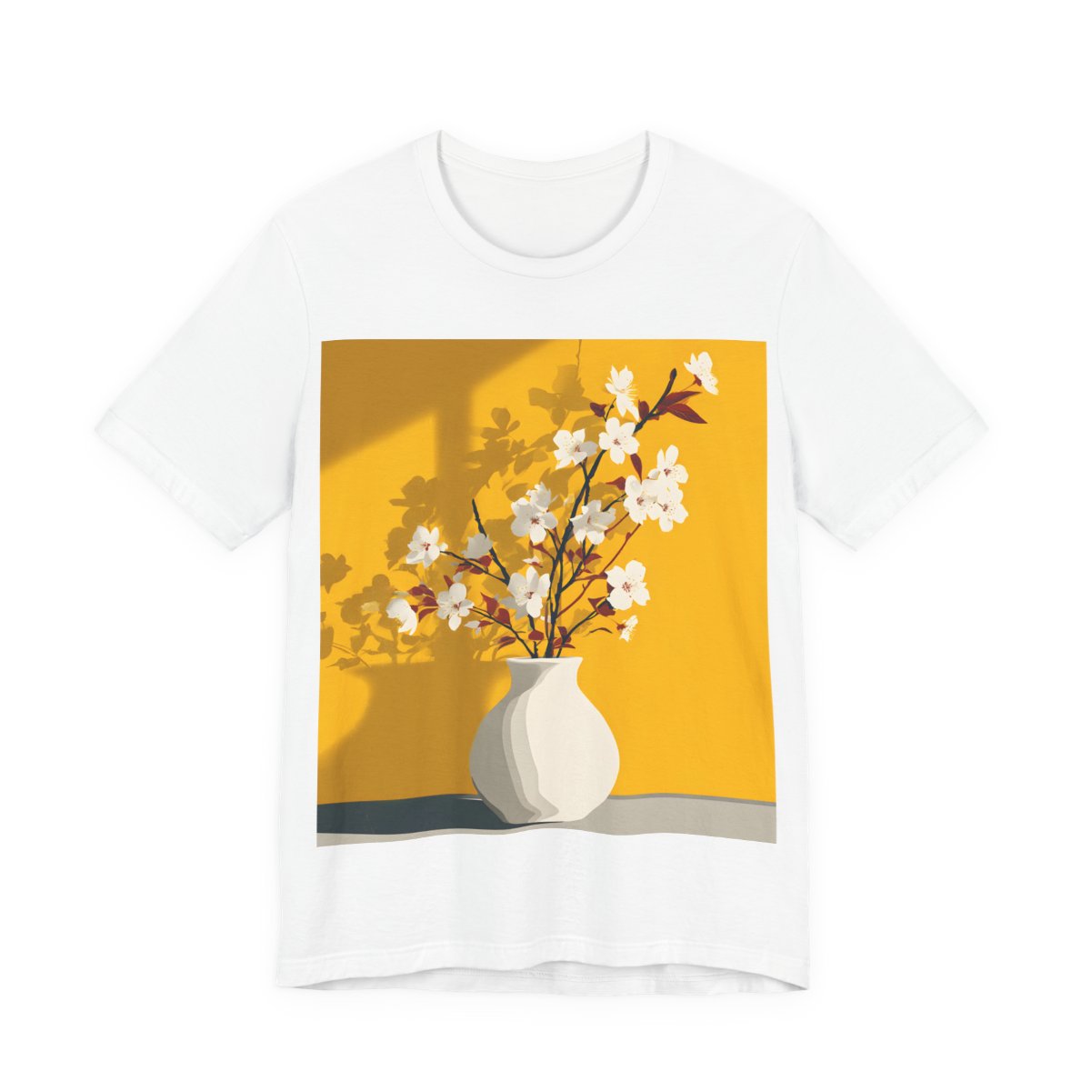 No.83 Floral Fine Art T-Shirt, Premium Quality Tee with YOUR Personalized Quote on Back