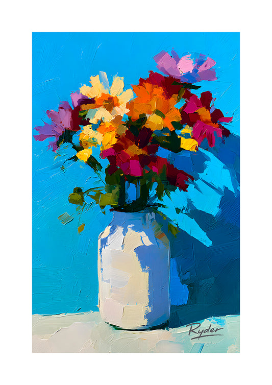 Wildflower Bouquet No.1 | Contemporary Palette Knife Impressionist Floral Art Print | Vibrant Acrylic Painting | Museum-Quality Fine Art Print
