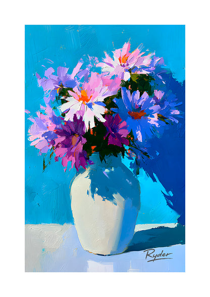 Wildflower Bouquet No.5 | Contemporary Palette Knife Impressionist Floral Art Print | Vibrant Acrylic Painting | Museum-Quality Fine Art Print