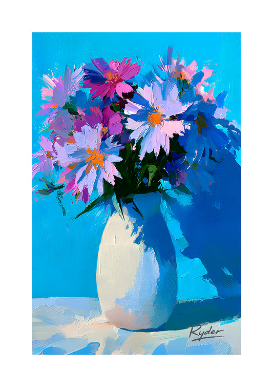 Wildflower Bouquet No.6 | Contemporary Palette Knife Impressionist Floral Art Print | Vibrant Acrylic Painting | Museum-Quality Fine Art Print